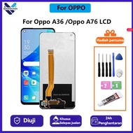 【QuickScreen】Original For Oppo A36 /Oppo A76 LCD + Kit Alat Percuma Paparan Skrin Sentuh