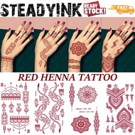 [𝚂𝚝𝚎𝚊𝚍𝚢𝙸𝙽𝙺] Henna Tattoo Temporary Tattoo Sticker Waterproof - Henna Sticker - Body Art Gift Makeup 