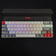 Paradox Gaming Keyboard 68% RGB GHOST ZX68-GSA White Gray Keycaps, Aluminum White Case