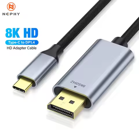 Long 1 2 meter Type C to DisplayPort 1.4 8K 60Hz 4K144Hz USB C to DP Cable Converter For MacBook Pro