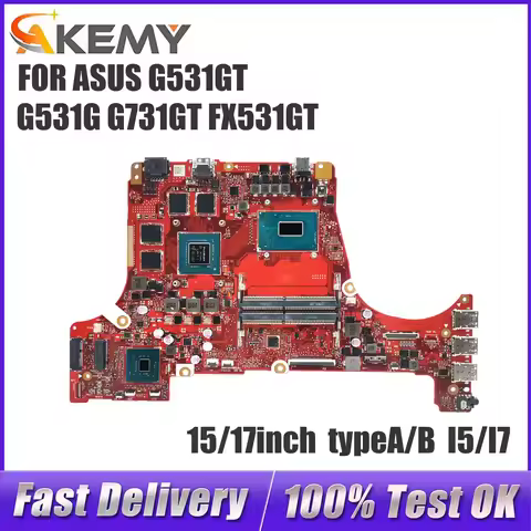 G531GT Laptop Motherboard For ASUS ROG G531GT G531G G731GT FX531GT Mainboard I5-9300H CPU GTX1650-4G