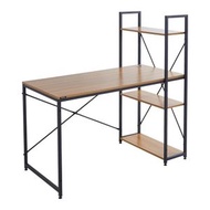 時尚創意書桌 辦公桌 電腦 桌 黑架 +柚木色 SIZE W120CM X D60CM X H70CM