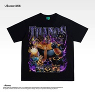 American Thanos Avengers Crew Neck Vintage Niche Breathable Street VTG Pure milk fiber Short Sleeve 