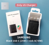 25W SAMSUNG PD Charger Dual Usb C 15W 20W Cargador Galaxy S26 S25 Edge S24 S23 S22 Z Flip Fold 7 6 5