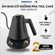 Ấm đun siêu tốc cổ ngỗng pha trà cafe Daewoo 13 mức nhiệt chính xác giữ ấm 2 tiếng 1L DWK-GN10LCD BH
