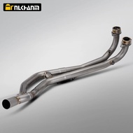 AK550 Second generation full titanium alloy motorcycle exhaust system modification front section for