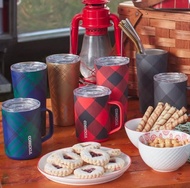 Corkcicle Tumbler 16Oz Holiday - Plaid Asli Produk