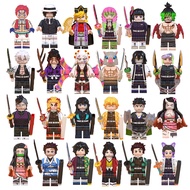 WM6163 Demon Slayer Blocks Giyuutarou Douma Kibutsuji Muzan Gyokko Mini Anime Cartoon Figures Action