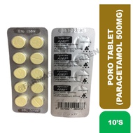 Homecare Poro Tablet (Paracetamol 500MG) 10'S (1 STRIP) (EXP: 06/26)