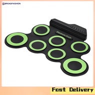 Broadfashion Portable Electronic Drum Digital USB 7 Pads Roll up Drum Set Silicone Electric Drum Pad