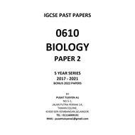 IGCSE Past Year Papers Biology Extended 0610