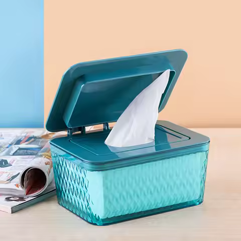 Wet Wipes Dispenser Large Capacity Wipes Dispenser Box Wipes Case Dustproof Wipes Box with Lid Keep 