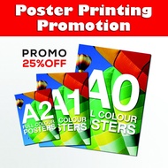 Poster print for indoor A1, A2 & custom size with free lamination