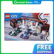 LEGO | เลโก้ 60444 ศูนย์บริการรถแข่ง F1 และรถแข่ง ของขวัญวันเกิด วันเด็ก ของตกแต่งสำหรับเด็ก อุปกรณ์