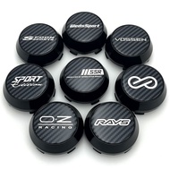 1PCS Aluminum Logo 60mm Car Wheel Cap Rays Vossen OZ Racing Enkei SSR Wedssport Spoon Sport Rim Caps