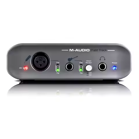 M-Audio USB Recording Studio Interface professional sound card Microphone cord 2 input and 2 output 