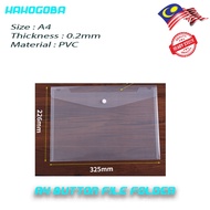 A4/A5 Transparent File Folder FOLDER POCKET button files Clear Paper File Folder 0.2mm