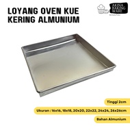 Aluminum Square Cookie Oven Pan Size 16x16 18x18 20x20 22x22 24x24 26x26