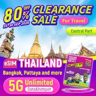 [Clearance Sale | Exp 30 Sep] Bangkok Pattaya Thailand eSIM 1-7 Days High Speed UNLIMITED HOTSPOT + 