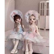 1/6 bjd Baby Clothes Doll Skirt Pink Blue Two Colors