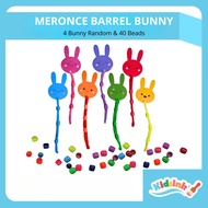 KIDSINK Stringing Barrel Bunny – Educational Rabbit Toy and Barrel Beads - Bunny Beads Playset