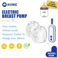AVINIE Breast Pump Double Painless Silent Wearable Handsfree Pam Susu Elektrik BPA free 2x210ml AV66