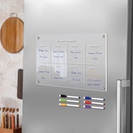 Reusable Magnetic Dry Erase Board Transparent Acrylic Clear Planning Whiteboard Workout Board For Fr