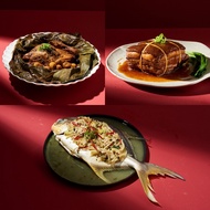 【DOZO嚴選】上海鄉村-萬用拜三牲組 (酸菜黃金鯧魚+本幫六喜封肉+荷香福菜炆全雞)