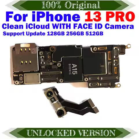 Fully Tested Authentic Motherboard For iPhone 13 Pro 128g/256g Unlocked Mainboard With Face ID Clean