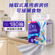 【180抽】Vinda 懸掛抽取式廚房紙 維達廚房紙 可接觸食物 萬用廚房紙 廚房抹布 抹手紙 廚房紙巾 可水洗 去油污 啜油啜水 油炸食物適用 擦手紙 廚房清潔 家居清潔 家用 餐桌 廚房必備1提