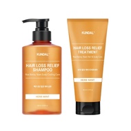 Kundal Hair Loss Relief Real Barley Yeast Herb Mint Shampoo 500ml & Treatment 200ml (Exp 2026)