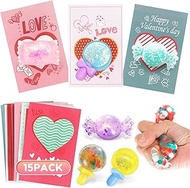 Valentines Day Gifts for Kids Classroom: Blizuup Valentine’s Squishy Stress Balls Fidget Toys Bulk, Class Valentines Day Gifts for Students from Teachers, Party Favors Exchange Cards for Girls Boys