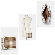 🇺🇸美國直送 新款COACH  Mini Camera Bag In Signature Canvas With Hunting Fishing Plaid Print 迷你手袋