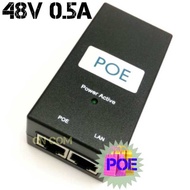 POE Power Over Ethernet Adapter  48V 0.5A  48V 1A 24W Desktop POE Power Injector Ethernet Adapter Su