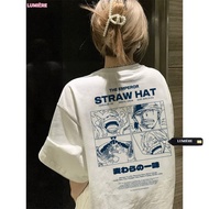 White Print T-shirt Cartoon Print Short Sleeve T-Shirt/