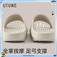 UTUNE E VA Massage Slippers Arch Support 4cm Thick Sole Anti-Slip Soft Comfortable Non-Fatigue Indoo