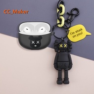 For Vivo tws 3e Case Cartoon piggy Keychain vivo tws 3Pro Silicone Soft Case Cute Keychain  vivo tws