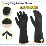 [HOT]Heavy Duty Rubber Gloves Chemical Muriatic Acid Resistant Natural Anti-skid Latex Gloves