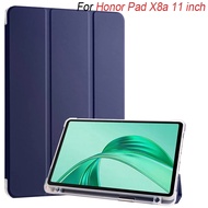 Casing Honor Pad X8a Case with Pencil Holder Tri-folding Stand Soft TPU Back for Coque Honor Pad X8a