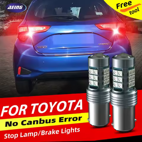 2pcs P21/5W LED Brake Stop Lights Blubs For Toyota Hilux Vigo Pickup N1 N2 N3 Mk7 Mk8 MR2 MK3 ZZW3 Y