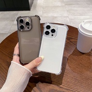 Transparent Silicone Shockproof iPhone Case, Premium 4-Corner Soft TPU Case, Shockproof, Camera Prot