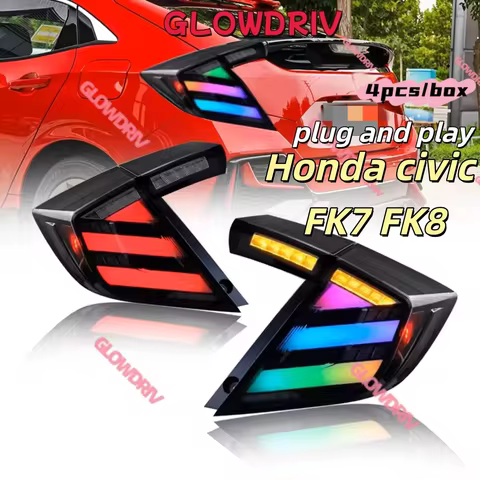LED taillamp for HONDA CIVIC FK7 FK8 mugen style hachback rear lights Assembly upgrade RGB Funtion