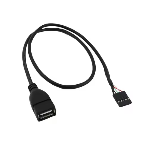 1pc USB 2.0 A Female to Dupont 5 Pin Female Jack Header Motherboard Connector Cable 50CM/1.5FT