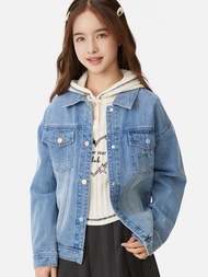 Disney | เสื้อคลุมยีนส์สำหรับเด็กผู้หญิงและวัยรุ่น