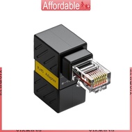 GLO Compactly RJ45 Adapter 360 Degree Flexible Rotation RJ45 Male Female Ethernet Adapter RJ45 Exten