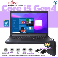 โน๊ตบุ๊ค Fujitsu LifeBook A574 Intel Core i5 gen 4 up to 3.4 GHz / RAM 4-8GB HDD/SSD หน้าจอ 15.6 นิ้