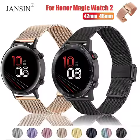 Metal Watchband For Honor Magic Watch 2 42mm 46mm Stainless Steel Strap Durable Bracelet For Huawei 