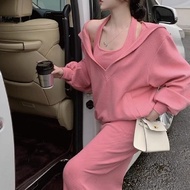 大碼 套裝 女 2024 新款 大碼女裝上衣新款韩版 Autumn 2025 Slimming Two-Piece Dress for Women - Plus Size Sweatshirt Fab