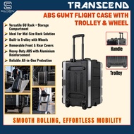 ABS 6UMT Flight Case With Trolley & Wheel Equipment Rack ABS 6U Case