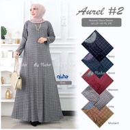 Terlaris Gamis Jumbo Maxy Aurel Dress Kaos Diana Denim Adem Tebal